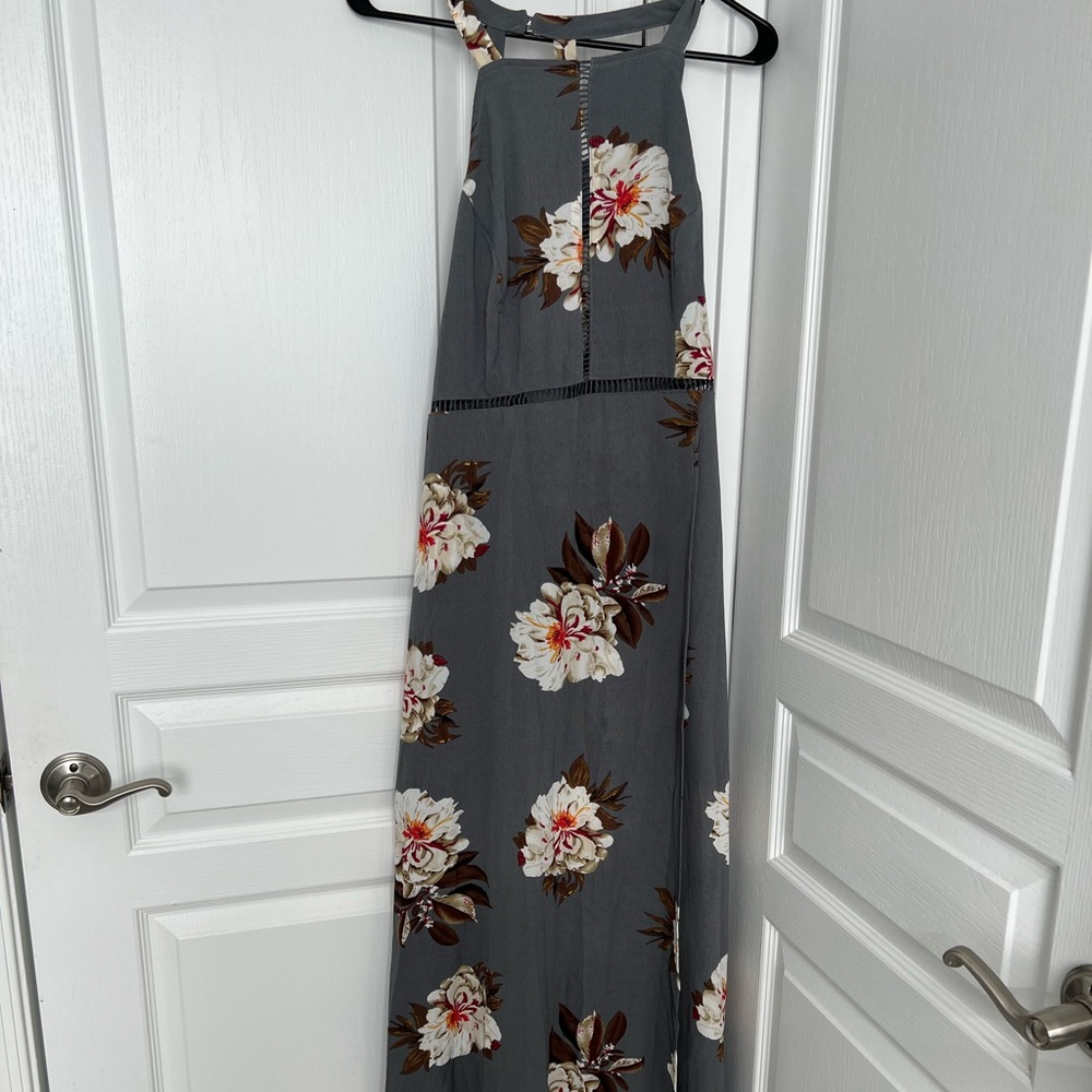 Maxi floral halter top dress